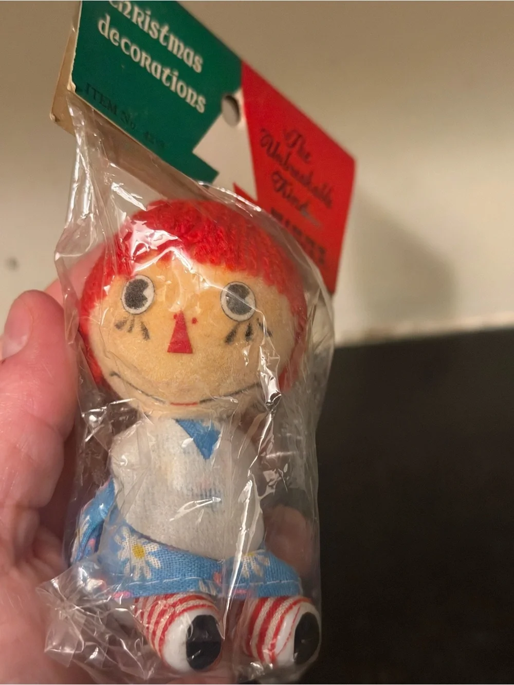 Vintage Christmas Ornaments, Raggedy Ann & Andy Dolls